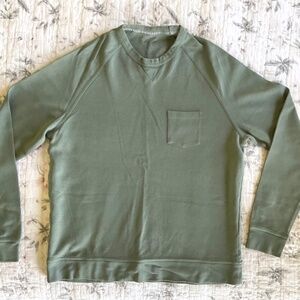 Van Heusen Men's Long Sleeve Ponte Crewneck Sweatshirt Green